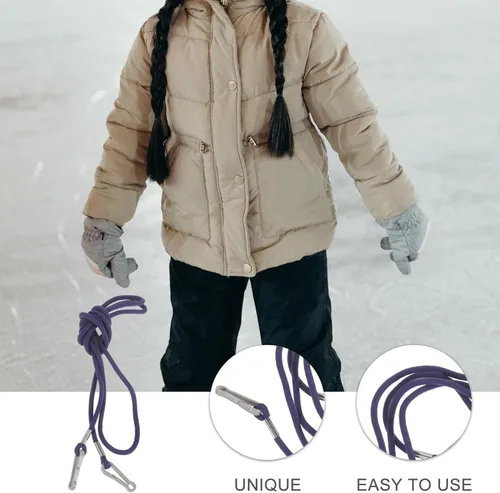 Miniatura 6 de EXCEART Clips para guantes con correa elástica ajustable, clips para guantes de invierno para gorros, clips de nailon para colgar el cuello, cuerda
