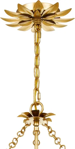 Miniatura 3 de Crystorama Broche - Candelabro de 8 luces de oro antiguo, lámpara de techo - Candelabros para pasillo, sala de estar, vestíbulo, granja - Candelabro
