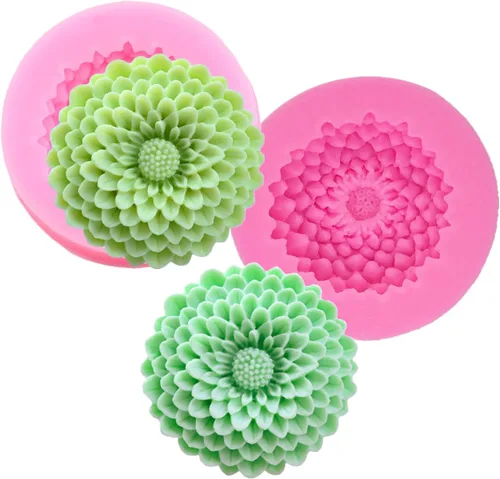 Miniatura 10 de Molde de Silicona para Fondant de Flores Rosas 3D Molde de Chocolate Dulces Pastel Decoración Molde Jabón Molde Vela Molde Resina Arcilla Horneado