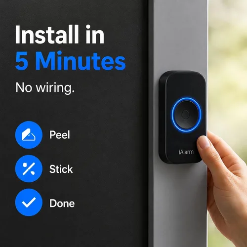 Miniatura 6 de Timbre inalámbrico, timbre enchufable con flash LED, rango de 1300 pies, sistema expandible, timbre de puerta impermeable fácil de instalar