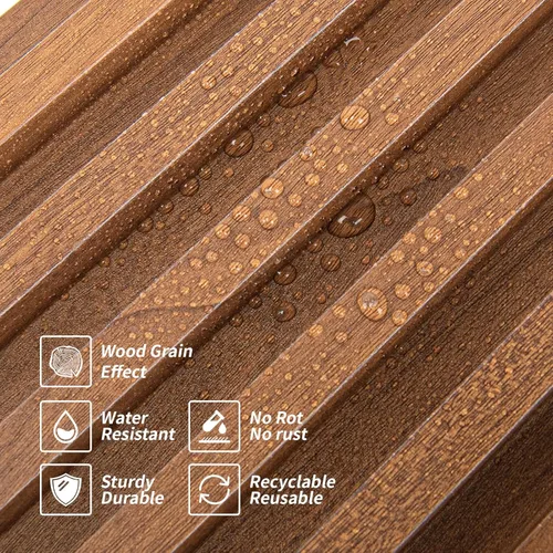 Miniatura 2 de Art3dwallpanels Paneles de pared de listones de madera, paneles de pared 3D insonorizados WPC de 104 x 6.7 pulgadas para decoración de pared Roble