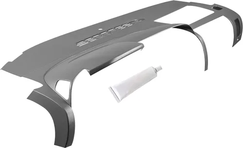 Miniatura 11 de DashSkin Cubierta Tapa de Tablero Moldeada de Una Pieza Compatible con Silverado Sierra 2007-2013 con Tableros de Doble Guantera en Negro Ébano
