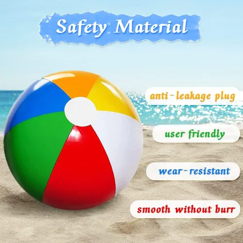 Miniatura 4 de Beach Balls 3PCS, 16'' Inflatable Beach Balls for Kids Bulk, Swimming Pool Toys Beach Toys for Summer Water Games, Hawaiian Tropical Theme Party