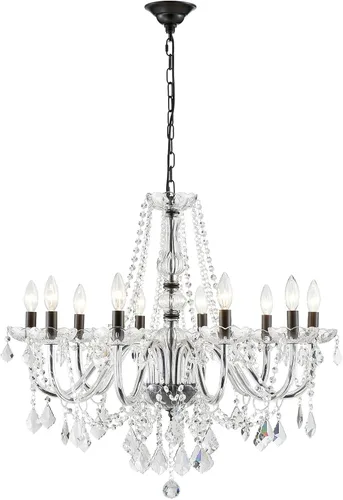 Miniatura 18 de ANJIADENGSHI Mini Candelabro de Cristal K9 Cristal Dorado para Sala de Estar, Dormitorio, Comedor, Isla de Cocina, Entrada, 5 Bombillas E12, Alto