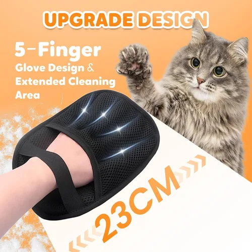 Miniatura 2 de Guantes eliminadores de pelo de mascotas, guantes de eliminación estática mejorados para pelo de mascotas, gatos y perros, herramienta