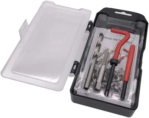 Kit de reparación de roscas, 15 piezas M-10 x 1.25 roscas kit de reparación de roscas compatibles con hélices de 0.394 in roscas dañadas
