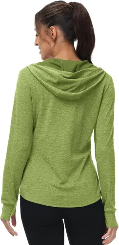 Miniatura 17 de TBMPOY Chaquetas con capucha y protección solar UPF 50+ para mujer, ligeras, de manga larga, para senderismo, exteriores, con cremallera completa