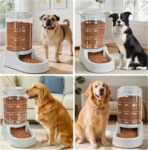 Miniatura 3 de Kenond Comedero para perros grandes de gravedad de 9.5L, dispensador automático de comida para perros, adecuado para interiores/exteriores Comedero
