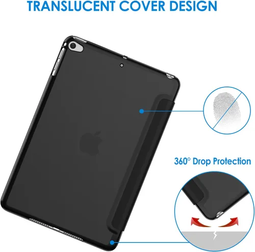 Miniatura 4 de JETech Funda para iPad mini 5 (modelo 2019 5ª generación), cubierta inteligente con apagado automático/encendido (negro)