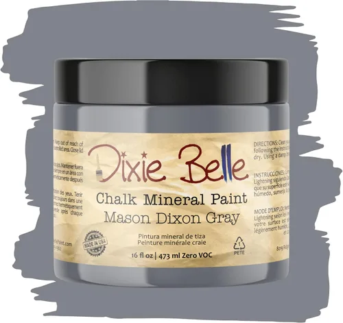Miniatura 231 de Dixie Belle Paint Company - Pintura con acabado de tiza para muebles, color negro (Caviar), 1 galón, 128 fl oz, pintura mineral color rosa intenso