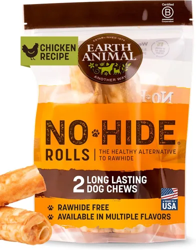 Miniatura 15 de Earth Animal Masticables sin ocultar – de The Grill Rolls Bacon Cheeseburger Sabor Rawhide Free Medium Dog Chews – 3