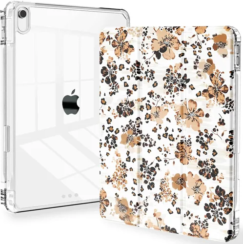 Miniatura 51 de Feams Funda para iPad (A16) 11ª generación de 11 pulgadas 2025, iPad de 10.9 pulgadas 2022, cubierta trasera transparente delgada de tres pliegues