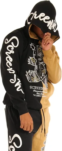 Miniatura 127 de SCREENSHOT Sudadera urbana de forro polar para hombre, diseño de dibujos animados de animación, parche bordado de gel