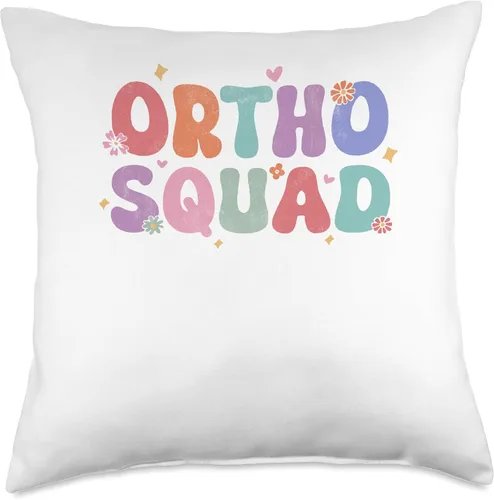 Miniatura 4 de Ortho Squad Retro Orthodontist Office Dentist Dent Ortho Squad - Cojín de 16 x 16 pulgadas, diseño retro de ortodoncista, dentista, dentista