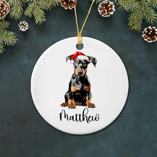 Miniatura 9 de Bichon Frise - Adorno de cerámica de Navidad 2025, adornos personalizados de Bichon Frise regalos para los amantes de los perros, bonito adorno