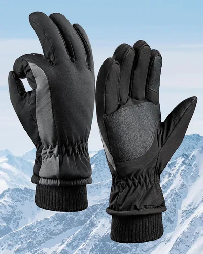 Miniatura 3 de Guantes de esquí Guantes de invierno impermeables y transpirables para clima frío, guantes de nieve para hombres y mujeres