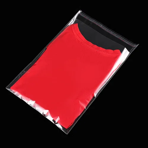 Miniatura 5 de Bolsas de plástico de celofán resellables transparentes autoadhesivas para embalaje de camisas, ropa y productos, 100 bolsas de celofán