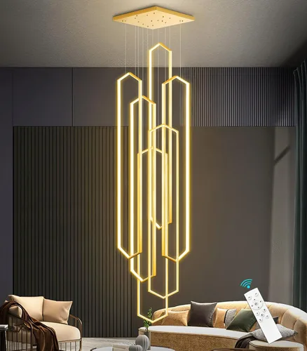 Miniatura 33 de Lámpara colgante regulable de 3 anillos para ajustar mini lámpara LED de techo para cocina, isla, comedor, sala de estar, dormitorio, dorado