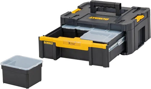 Miniatura 5 de DEWALT DWST1-70705 T-Stak III Caja de almacenamiento de herramientas con cajón, amarillo/negro, 6.9 in*17.3 in*12.4 in