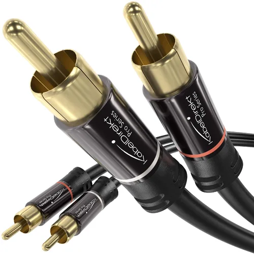 Miniatura 10 de CableDirect - Cable RCA/Phono de 3 pies, 2 × 2 enchufes, cable de audio estéreo, calidad de sonido prácticamente a prueba de roturas y impecable