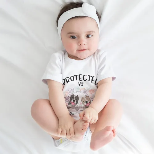 Miniatura 3 de Gossby Mameluco personalizado para bebé, niño, niña con diseño de perro, nombre - recién nacido, bebé, regalo para padres recién nacidos, 0-24 meses