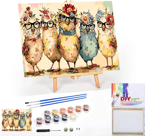 Miniatura 26 de Meothan Kits de pintura por números, pintura por números para adultos principiantes, kits de pintura de castillo de acuarela por números en lienzo 1