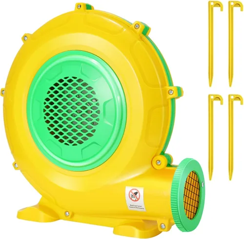 Soplador para casa de rebote, soplador de aire comercial de 950W/1.27HP con diseño de aspas de ventilador de doble cara, viento fuerte y excelentes