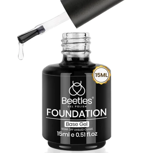 Miniatura 10 de Beetles Esmalte de uñas en gel - Capa base de gel, 15ml, Esmalte de uñas en gel prebondado de larga duración, capa base con lámpara de uñas UV, Capa