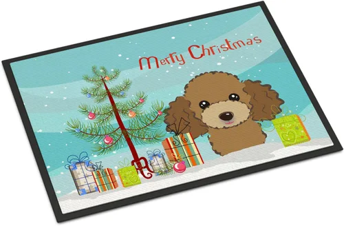 Miniatura 49 de Caroline's Treasures BB1616MAT - Tapete para puerta delantera de árbol de Navidad y sabueso afgano de 18 x 27 pulgadas, para interiores
