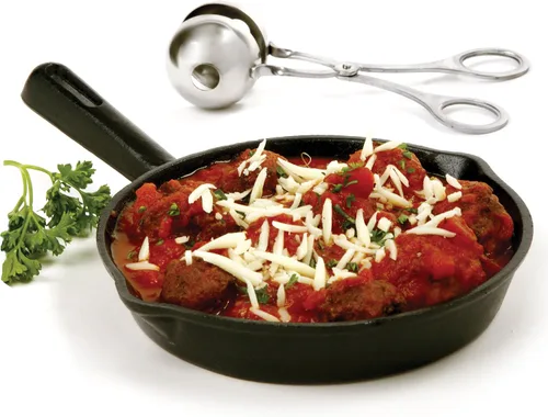 Miniatura 3 de Norpro herramienta para hacer bolas de carne de acero inoxidable, Como se muestra