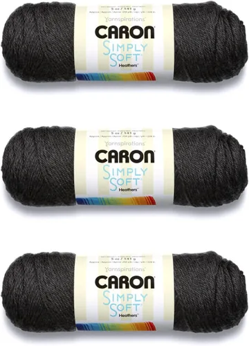 Miniatura 39 de Caron Simply Soft Abyss Speckle Yarn - Paquete de 3 unidades de 141 gramos/5 onzas - Acrílico - 4 medianos (peinado) - 235 yardas - Tejido/ganchillo