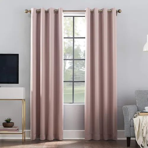 Miniatura 53 de Sun Zero Nordic - Juego de 2 paneles de cortinas con ojales de grado teatral extremo 100% opacas, 104" x 96" (2* 52" x 96"), cortinas opacas blanco