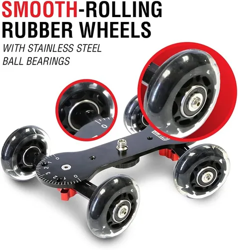 Miniatura 6 de Vidpro SK-22 Carrito Profesional para Patinaje - Deslizador Rodante para Cámaras DSLR y Videocámaras Ideal para Tomas a Bajo Nivel y Paneo