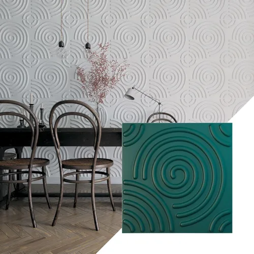 Miniatura 29 de Ekena Millwork WP20X20SPWH 19 5/8 pulgadas de ancho x 19 5/8 pulgadas de alto en espiral EnduraWall decorativo 3D Panel de pared cubre 2.67 pies
