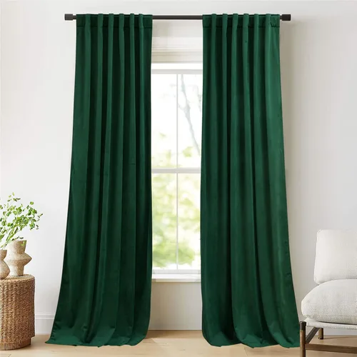 Miniatura 35 de NICETOWN Cortinas blancas extralargas de 144 pulgadas para telón de fondo, cortinas de terciopelo con aislamiento térmico y reducción de ruido
