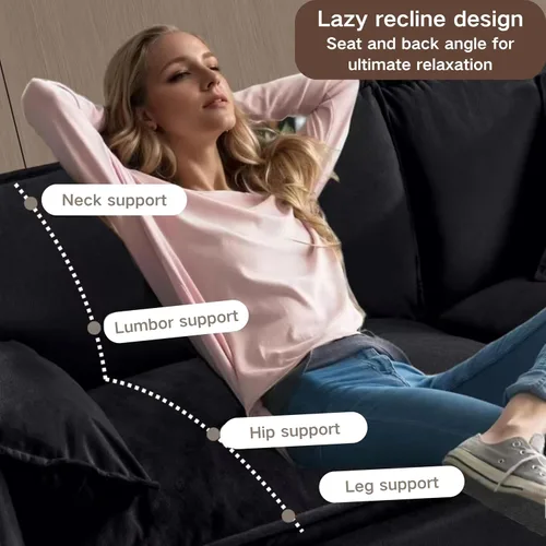 Miniatura 3 de Modular Sectional Sofa, Oversized Deep Seat U Shaped Couch Set for Living Room, 3 Seater Comfy Cloud Couches with 2 Movable Ottomans, DIY