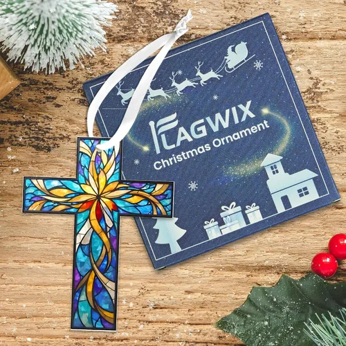 Miniatura 2 de FLAGWIX Regalos Cristianos de Navidad para Mujeres Fe - Adornos Acrílicos 2025 para Decoraciones de Árbol - Adorno de Cruz de Navidad, Regalos
