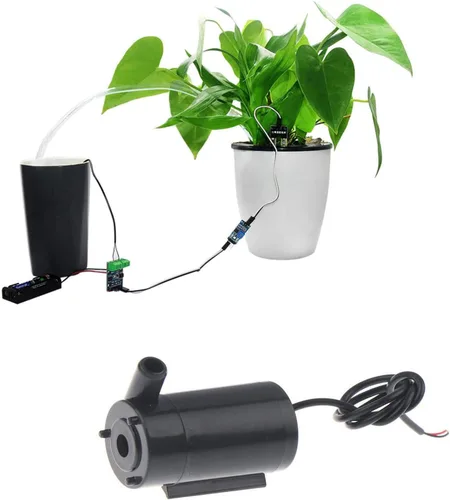 Miniatura 4 de Mini bomba de agua micro sumergible CC de 3 a 5 V para acuarios, pecera, estanque, fuente hidropónica, jardín (2 unidades, negro)