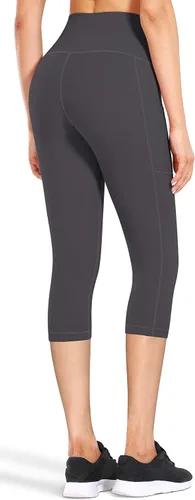 Miniatura 3 de Fengbay Pantalones de yoga de cintura alta, pantalones de yoga con bolsillo, control de abdomen, entrenamiento, correr, leggings de yoga elásticos