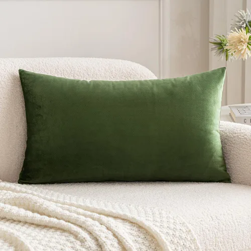 Miniatura 39 de MIULEE Funda de Almohada de Terciopelo Suave de Lujo Decorativa Funda de Cojín Decorativo Rectangular Individual para Sofá, Sillón, Dormitorio, Beige