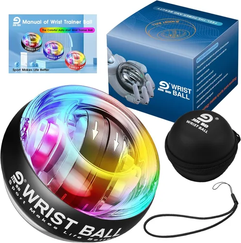 Miniatura 2 de JIN BD Pelota de entrenamiento de muñeca, fortalecedor de muñeca giroscópico giroscópico para antebrazo, bola giroscópica para fortalecer brazos