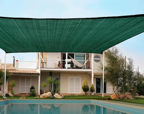 Miniatura 19 de Toldo Quictent de polietileno de alta densidad, 6.53 oz/m², rectangular, para exteriores, 98 % protección UV, kit de herramientas, sombra para patio