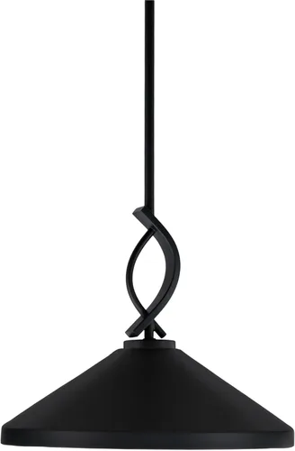 Miniatura 125 de Toltec Lighting Cavella Stem Colgado Mini colgante, acabado grafito, vidrio de muselina blanca de 4 pulgadas