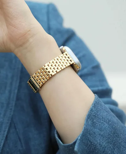Miniatura 5 de Correa delgada y femenina para Apple Watch 11 10 Se 9 8 7 6 5 4 3, Correa metálica elegante para mujeres para Apple Watch 42mm 41mm 40mm 44mm 45mm