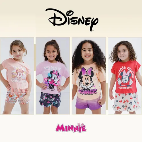 Miniatura 3 de Disney Conjunto de camiseta y pantalones cortos de felpa francesa, tallas de bebé a niño grande (12 meses - 14-16)