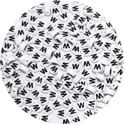 Miniatura 25 de Cuentas cuadradas de letras acrílicas de 0.236 x 0.236 pulgadas, cuentas A del alfabeto para pulseras, joyería, llavero DIY, 100