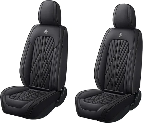 Miniatura 35 de Juego de fundas de asiento de automóvil de cuero nappa impermeables y transpirables de ajuste universal, cojín protector para vehículo automotriz