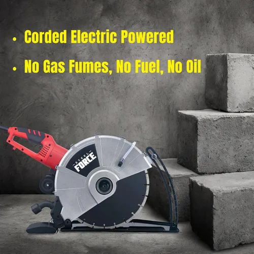 Miniatura 2 de Steel Force KPC 3551 - Sierra de hormigón circular eléctrica con cable eléctrico de 14 pulgadas, cortador de ángulo de potencia de 2600 W con línea