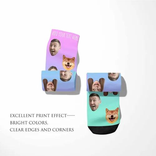 Miniatura 24 de Artsadd Calcetines personalizados para mujeres y hombres, amantes de los perros y gatos, regalos divertidos unisex personalizados