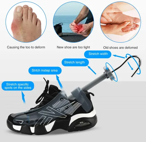Miniatura 38 de eachway - Estirador de zapatos para hombre y mujer, ajusta el largo y ancho del calzado, para tallas de hombre de EE. UU. de 10 a 13.5